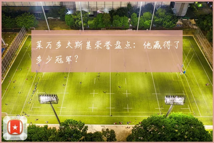 莱万多夫斯基荣誉盘点:他赢得了多少冠军?